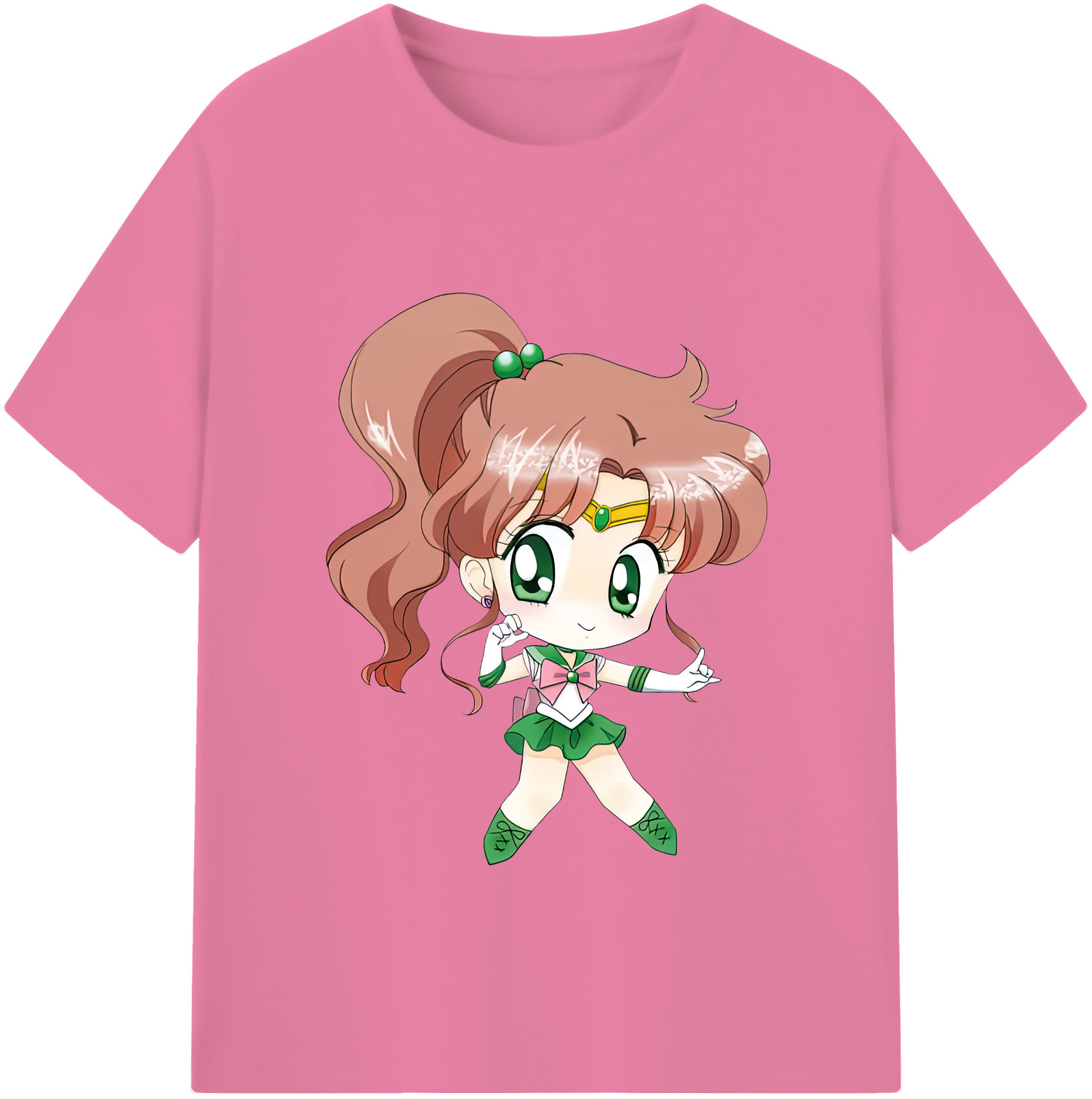 （画像用） 美少女戦士セーラームーン 木野 まこと きの まこと Sailor Moon Kino Makoto （セーラージュピター；Sailor Jupiter） 綿100％半袖Tシャツ（フロントプリント）